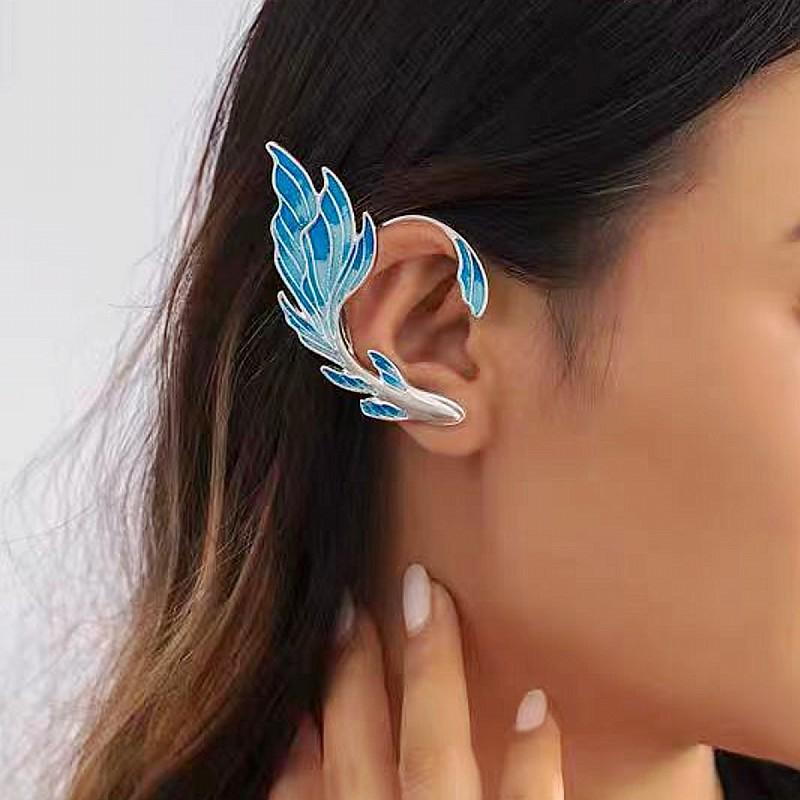 

European & American Creative Fishtail Elf Earrings for Women Alloy
