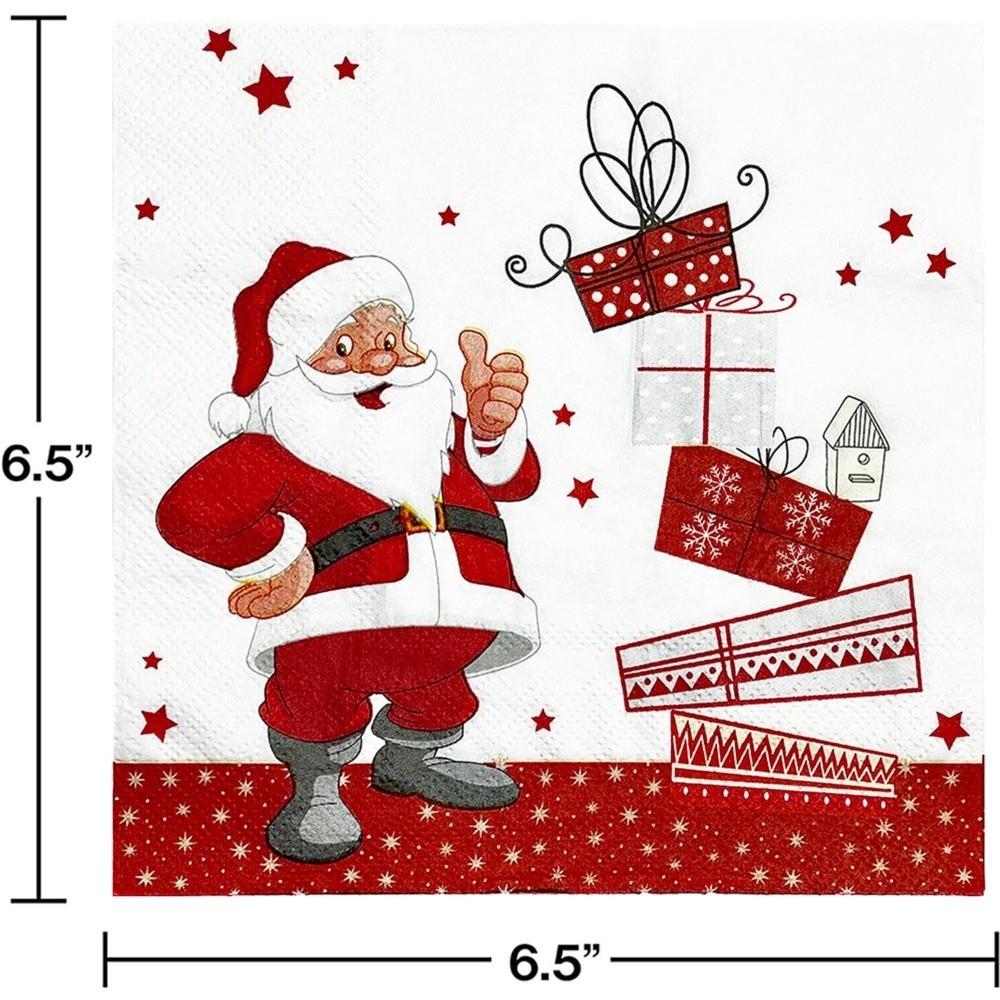 20/40/100pcs Disposable Christmas Party Napkins Santa Claus Printed Paper Christmas Dinner Napkins Xmas Table Napkins