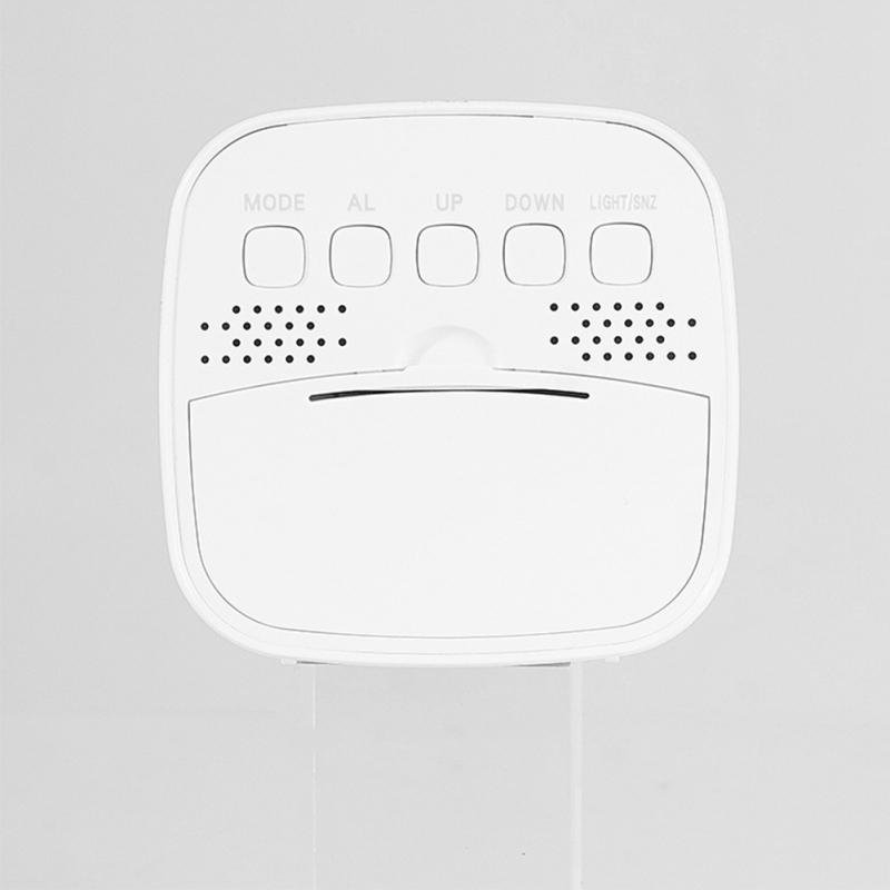 Led Alarm Clock With Backlight Battery Operated LCD Display Temperature Humidity Monitor For Home Use Office School