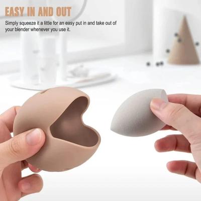 1PC Portaspugna per trucco Custodia protettiva per spugna di bellezza multiforo in silicone ecologico Custodia da viaggio protettiva per soffio cosmetico