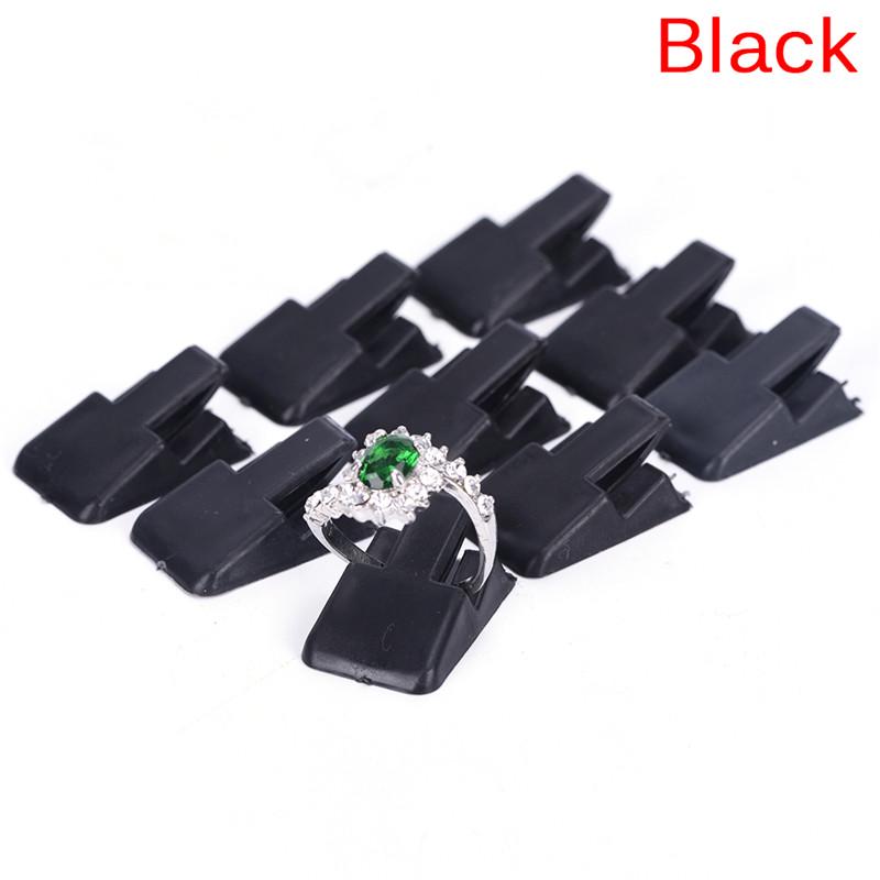 

10Pcs Ring Show Plastic Frosted Jewelry Displays Holder Decoration Stand чорний