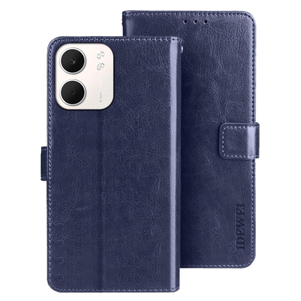 IDEWEI For Oppo A5x 4G Stand Case Crazy Horse Texture Leather Phone Cover