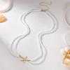 Imitation Pearl Body Chain Sea Star Jewelry Accessories Summer Shell Waist Link  for Women