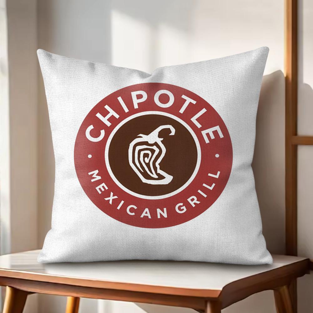Food CChipotleS Cushion Cover Natural Linen Organic Fabric DoubleSided Printing Couch Pillow Covers Home Decor