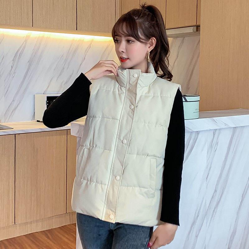 Autumn and Winter Down Coat Vest Women's Outer Wear Short Wild Waistcoat Waistcoat Lightweight  Coat Jacket Tide