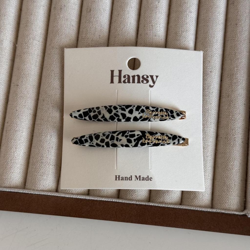 Acetate Willow Leaf Hair Clip - Gold Label, French Style, for Side Bangs, Women's High-End Accessory.