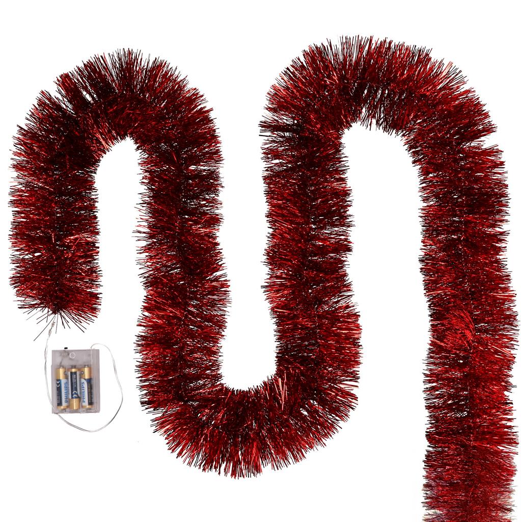 Christmas Tree Led String, Red, Battery-Operated, For The Christmas Tree, 6 Meters