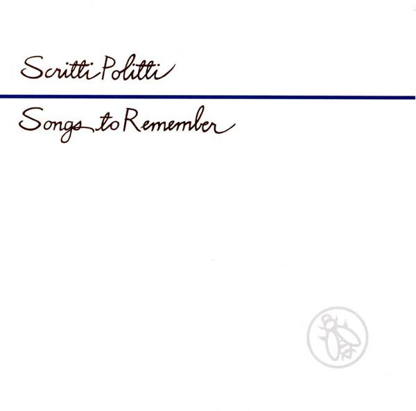 

CD SCRITTI POLITTI - Songs to Remember CDV2944,7243811 Virgin 2001 EU Rock Used