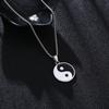 Creative Tai Chi Bagua Compass Titanium Steel Stainless Steel Necklace Bouncing Tide Accessories Pendant Sweater Chain Jewelry Chain