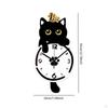Cat Pendulum Wall Clock Hanging Ornament Sturdy Non Ticking Quiet Movement Arabic Numerals for
