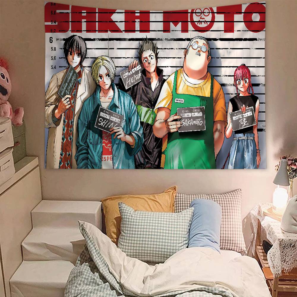 1pc Japanese Anime SsAKAMOTO DdAYS Cartoon Tapestry Wall Hanging Decoration Household Home Decor