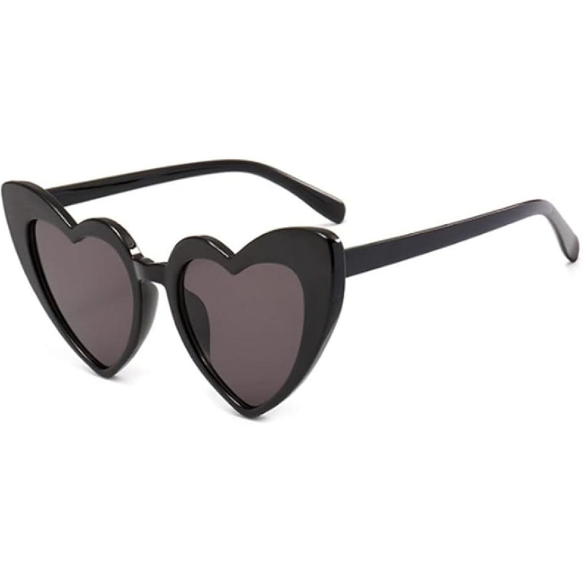 Love Heart Shaped Sunglasses for Women,Vintage Cat Eye Mod Style Retro Glasses