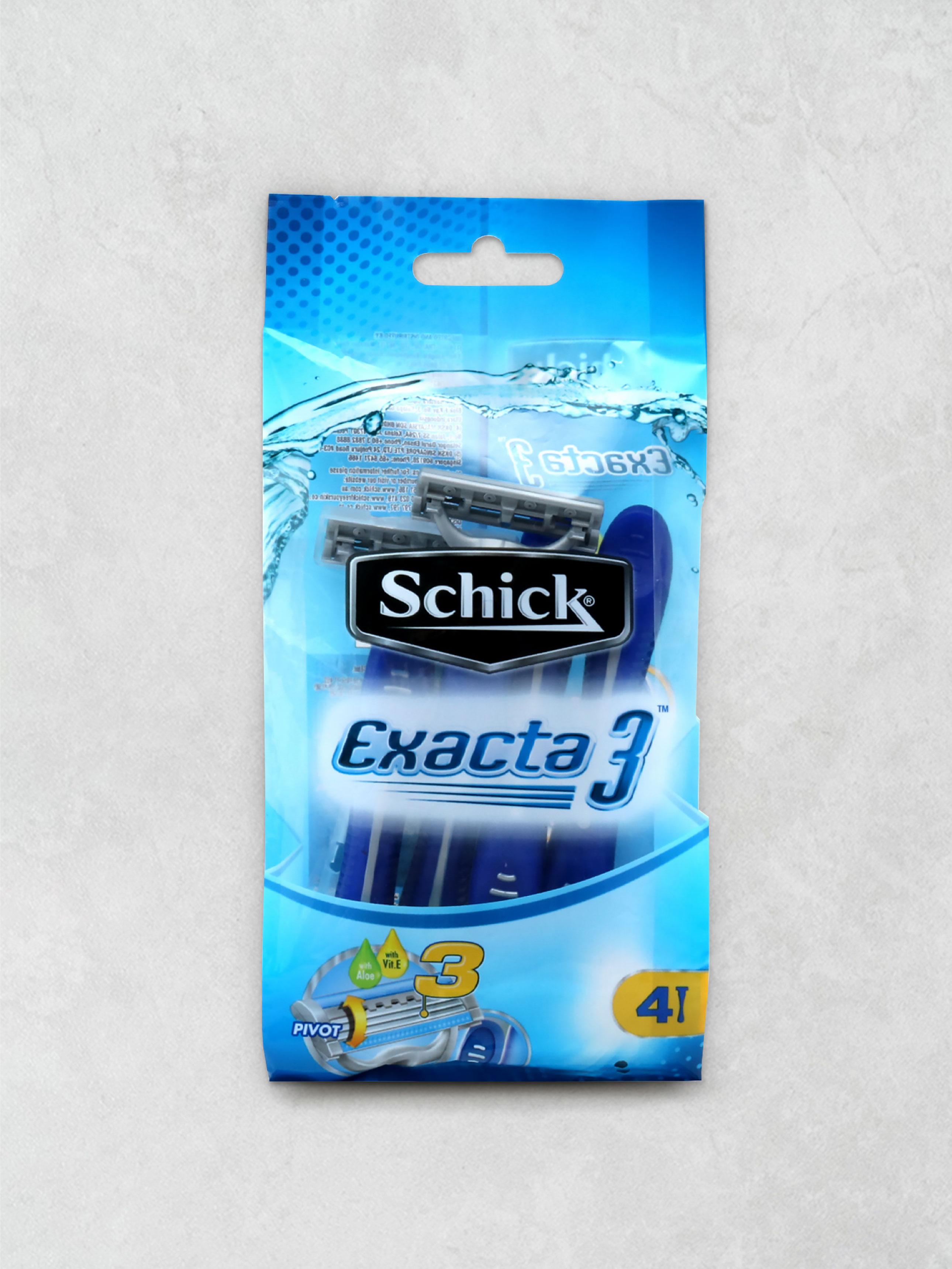 Schick Exacta 3 Triple Blade Disposable Razors - 4 Pack 1ea