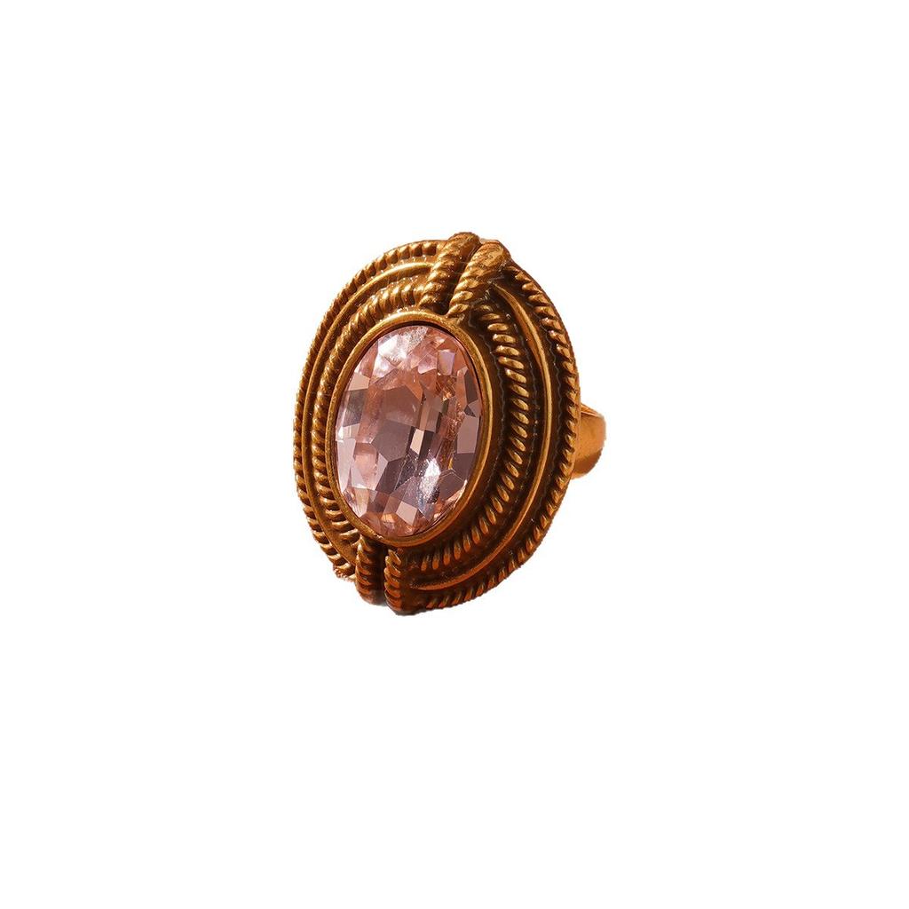 European, American and antique rhombus stud earrings French light luxury oval ring high-end earrings new