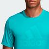 adidas T Shirts Men's Green Crew Neck Moderate Straight Fit CW7086