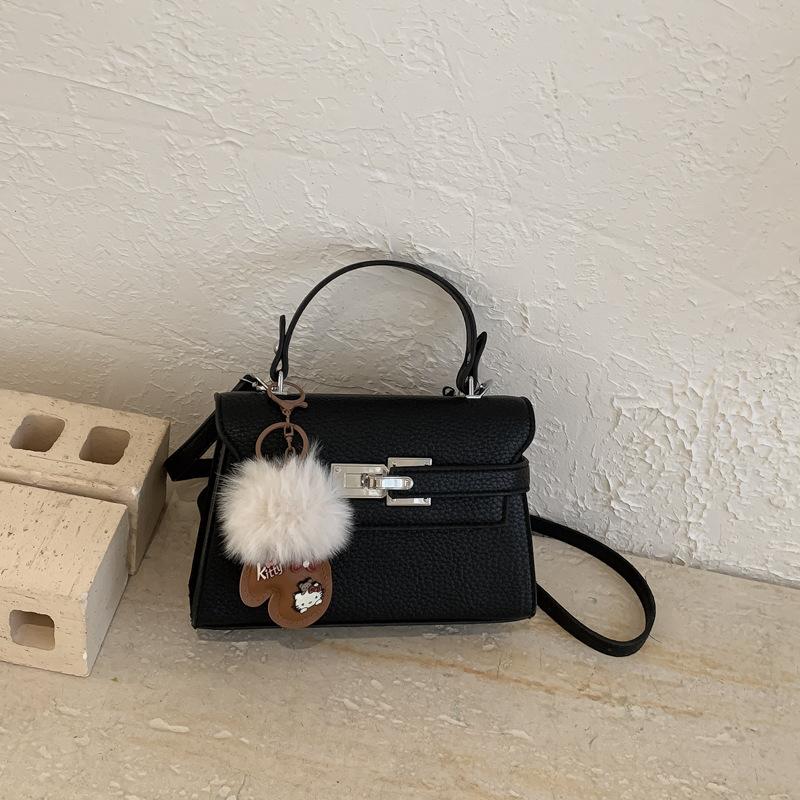 Elegant Commuting Bag for Work with A Chic Kelly Bag Style, Single-shoulder Cross-body Design.