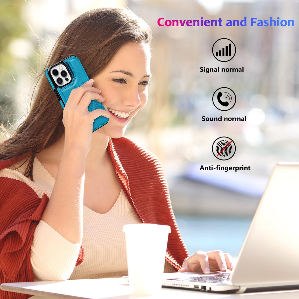 For iPhone 14 Pro Cell Phone Case Mandala Imprinted Drop Proof PU Leather+TPU Cover