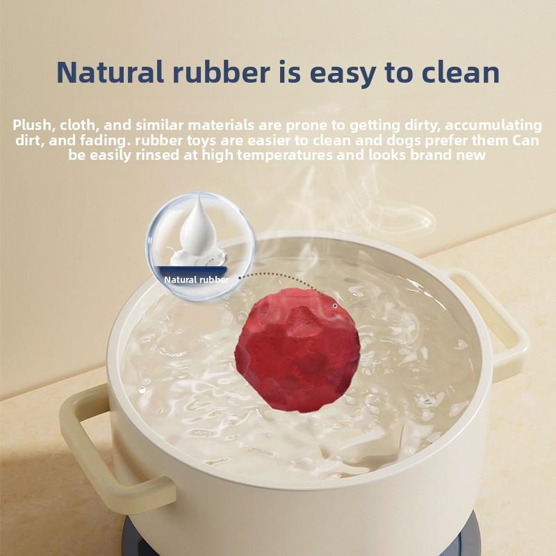 New Dog Toy, Multi-functional Leaky Lead Ball, Small Dog Interactive Educational Toy, Natural Rubber Pet Toy Ball