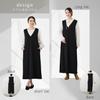 Jumper Sleeveless Coordinates for Short and Tall Available in Various Lengths [evene] Women's Skirt, Dress, Black, People, (Black, Short)
