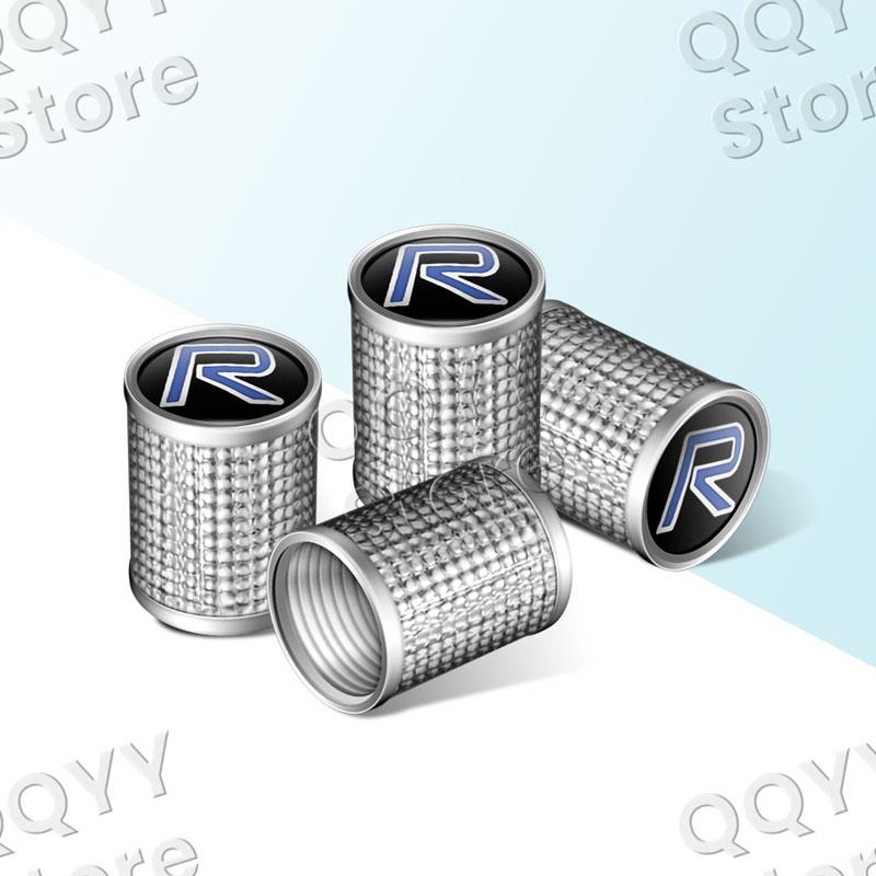 R Design Logo Auto Velg Band Klepjes Bandstam Luchtstof Kappen Voor Volvo V40 V60 V90 XC40 XC60 XC90 C30 C70 S40 S60 4 stuks
