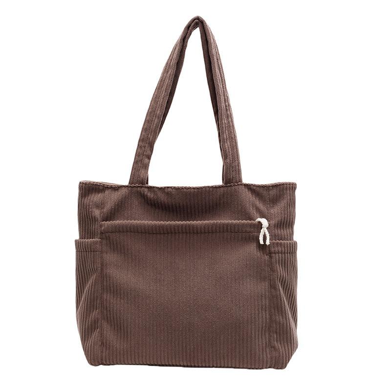 Fashion velvet bag women's autumn and winter new shoulder armpit bag large capacity commuting class tote bag