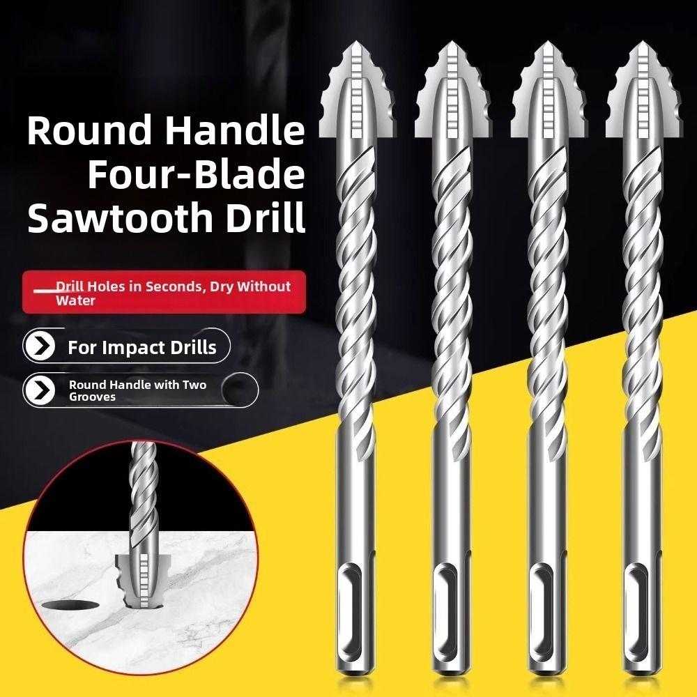 2/3/4/5Pcs Serrated Serrated Tooth Drill Bit High Hardness Tile Drill Bit  Drilling Tool
