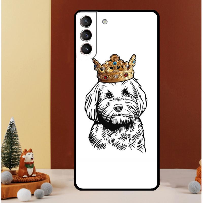 Cartoon Cavoodle Cavapoo Case For Samsung Galaxy S22 S23 S24 Ultra Note 20 10 Plus S8 S9 S10 S20 FE S21 FE Cover