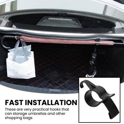 1/2/4PCS Universal Car Umbrella Holder Car Trunk Umbrella Towel Storage Hook Car Accessories Internal Storage Organizer Holders