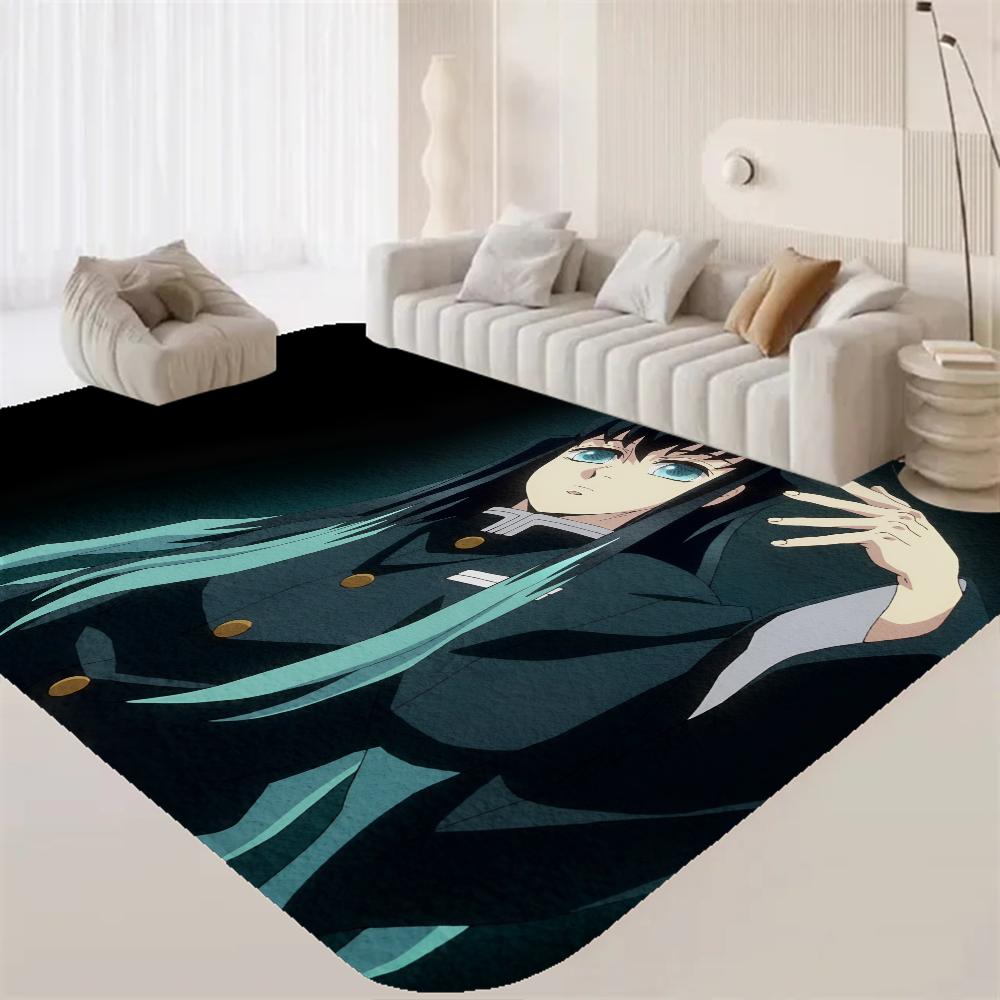 Alfombra de Pasillo Anime Muichiro T-tokito Lavable Antideslizante Alfombra de Área para Sofá y Sillas de Sala de Estar Felpudo de Cocina Alfombra de Área