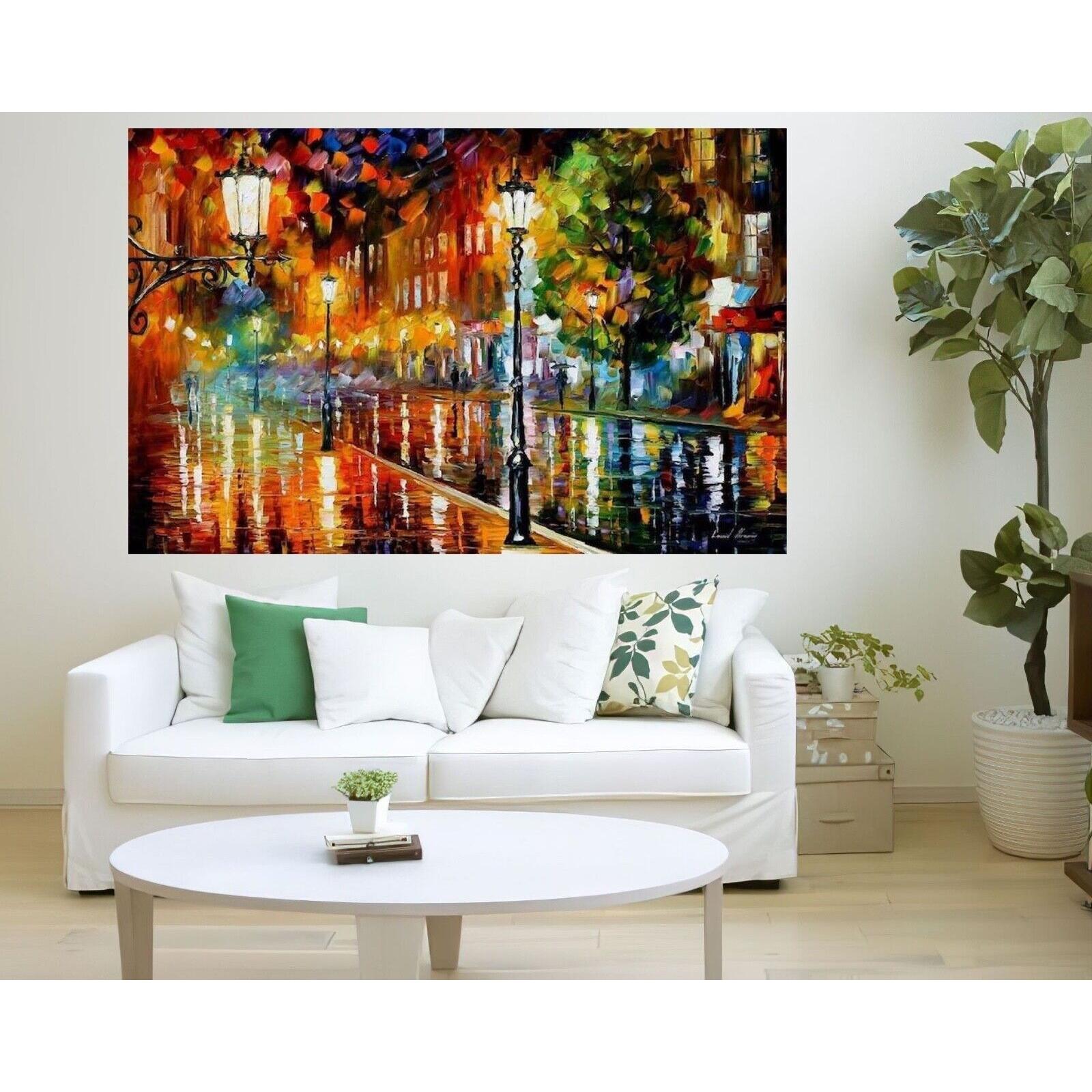 Leonid Afremov s Amsterdam Night Tapestry 75x100