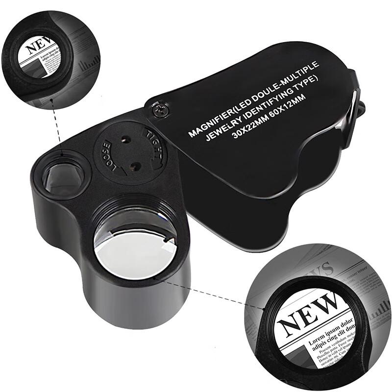 Foldable Portable Magnifying Glass with LED Light