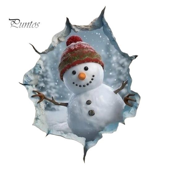 Christmas Classroom Decorations Wall Stickers, 3D Holiday Decals for Living Room Bedroom And Party Home Accents Decor, Removable PVC Festive