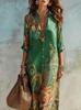 2026 Sommer Hellblau Retro-Print Hemdkleid