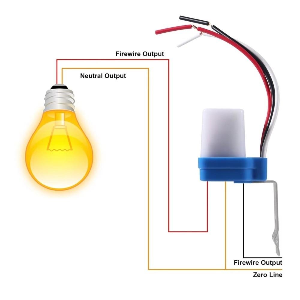 Automatic Auto On Off Photocell Street Light Switch Adjustable AC 220V Light Sensor Switch 10A 50-60Hz
