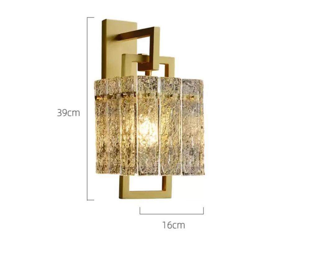 Modern Luxury Crystal Glass Wall Lamp for Hotels and Bedrooms