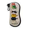 Celestial Galaxy Sunglasses Case, Soft Neoprene Glasses Bag With Carabiner, Portable Protective Eyeglass Pouch For Women Men