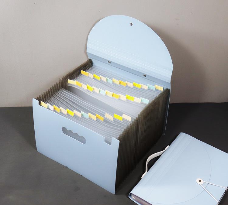 A4 Tragbare Mehrschichtige Akkordeon-Ordner-Tasche - Großes Fassungsvermögen für Büro und Studenten