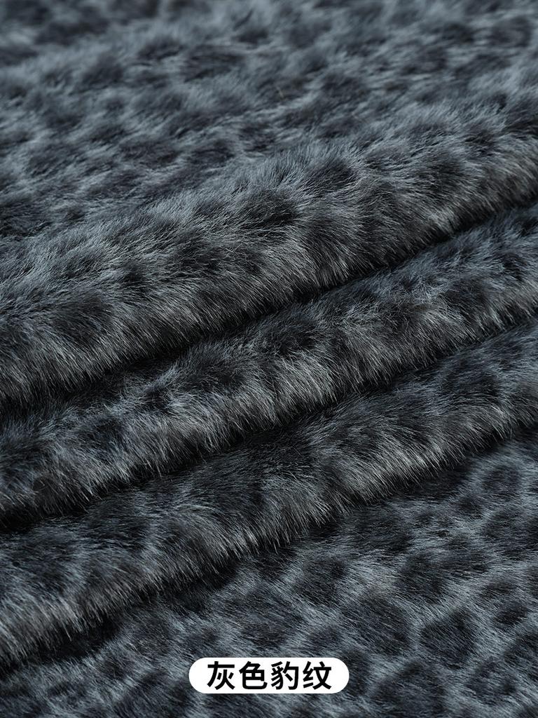 0.5/1/2 Yards Faux Fur Dot Printed Fabric for Sewing Cotton Dolls Warm Hats Plush Toys Decorative Cloth Handmade DIY Fabrics