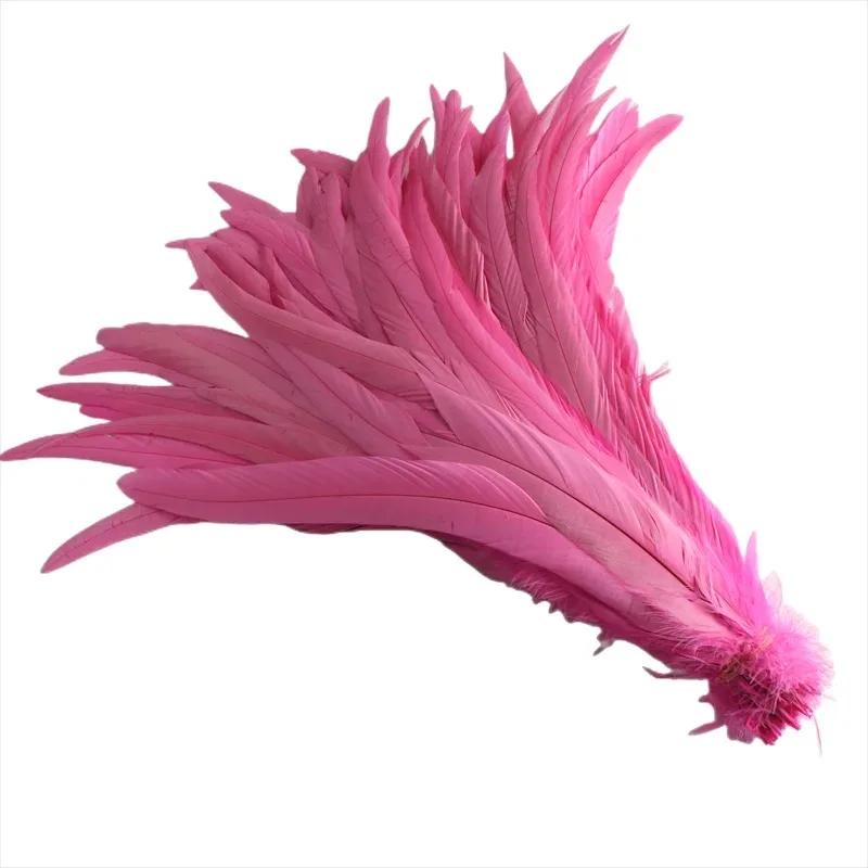100Pcs/Lot All Sizes Colored Rooster Feathers for Crafts Fly Tying Materials Long Pheasant Carnival Wedding Decoration