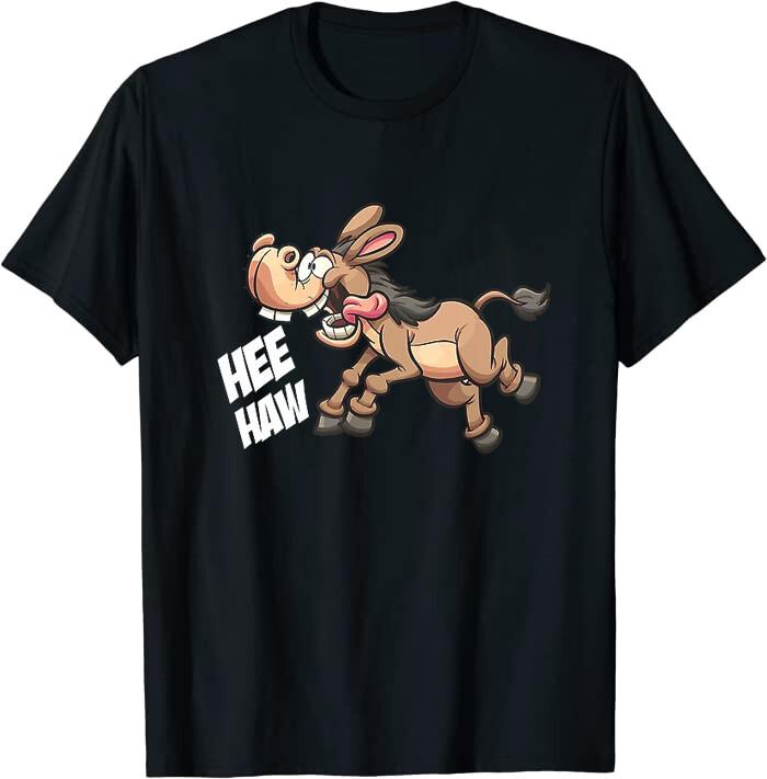 Hee Haw Cartoon T-Shirt - Funny Donkey Classic Tee T-Shirt Size XXXL