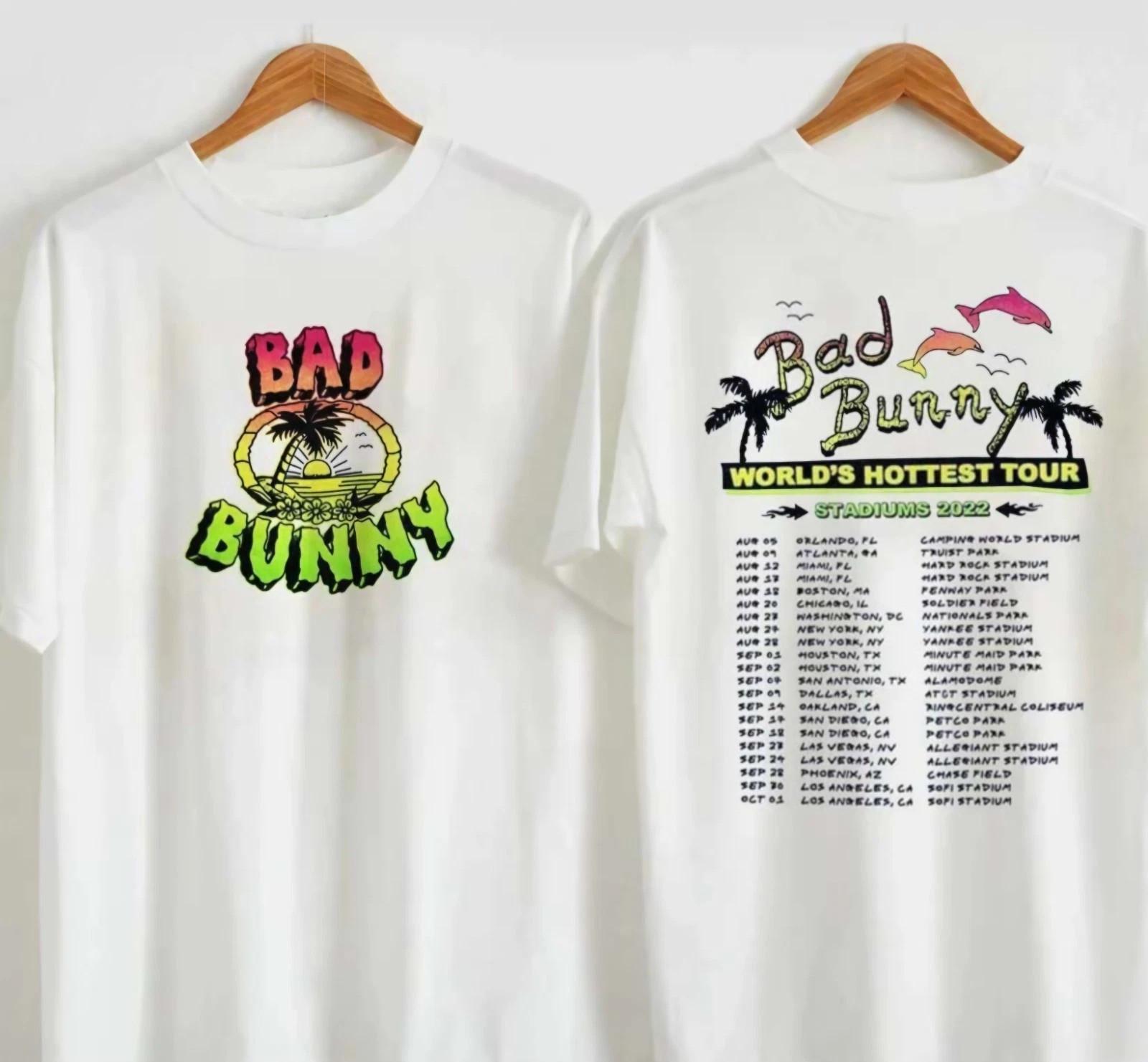 Bad Bunny World s Hottest Tour 2022 T Shirt Stadiums Un Verano Sir S