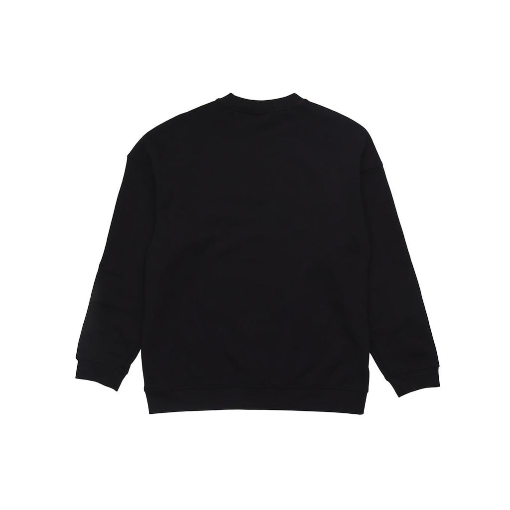 Adidas Originals Trefoil Lock Up Contrast Three-Stripe Fleece Crew Neck Sweatshirt Men Tops Black ED6121