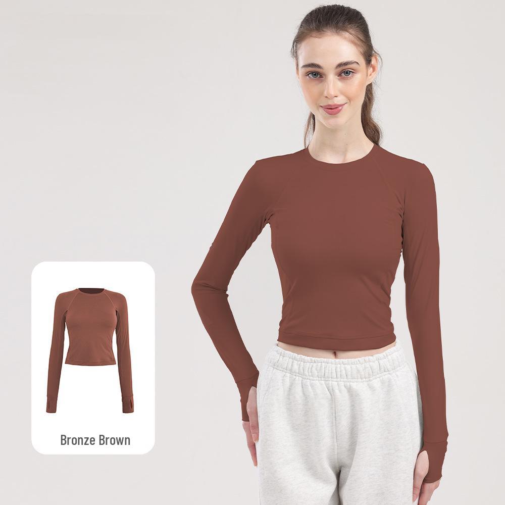 Women s Slim Fit Long Sleeve Yoga Top - Breathable, High Stretch, Casual & Versatile for Spring and Autumn XXL