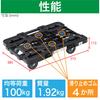TRUSCO Flat Dolly, Lightweight, Route Van Mesh Type, 515 x 385, Load: 100kg, Connectable and Stackable, All 4 Wheels Flexible, Black MPK-500J-BK