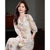 Demana New Chinese Style Embroidered A-Line Maxi Dress