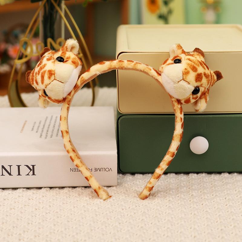 Cartoon Tier Tiger Schwanz Pfote Plüschtier Dinosaurier Leopard Handschuhe Stirnband Puppe Kinderaufführungsrequisiten