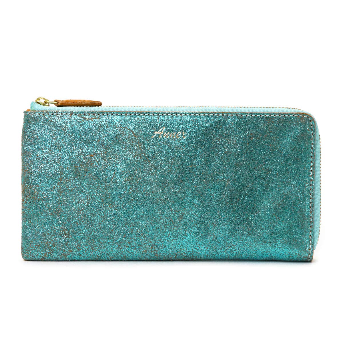 

Key Case Long Wallet Long Wallet Zipper Long Wallet Italian Leather Laminate Laminato Cracked Metallic Genuine Leather Cowhide ANNEX LZKM802 [Baggy