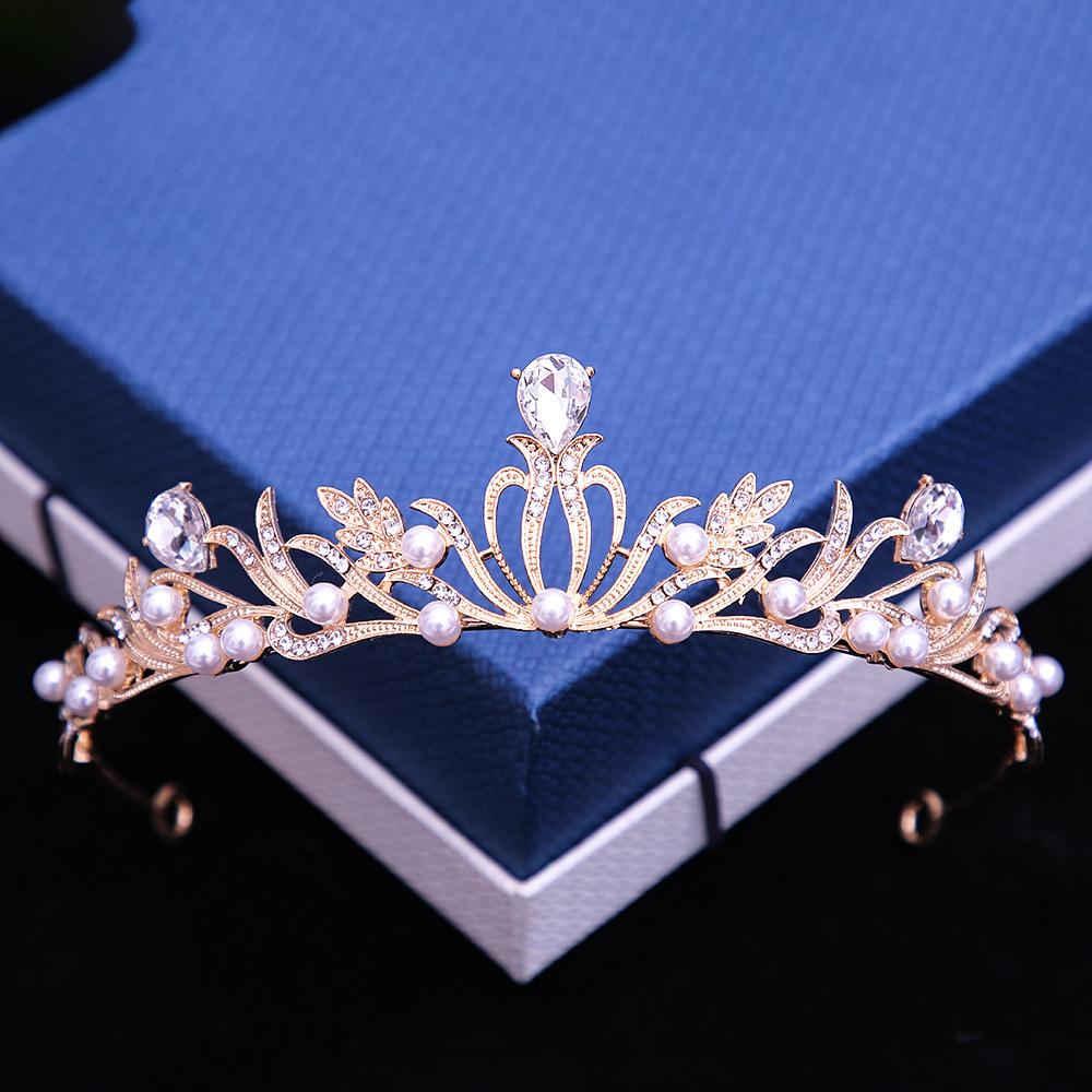 DIEZI Luxury Green Red Blue Crystal Tiara Crown For Women Girls Party Wedding Princess Rhinestone Bridal Crown Hair Accessories