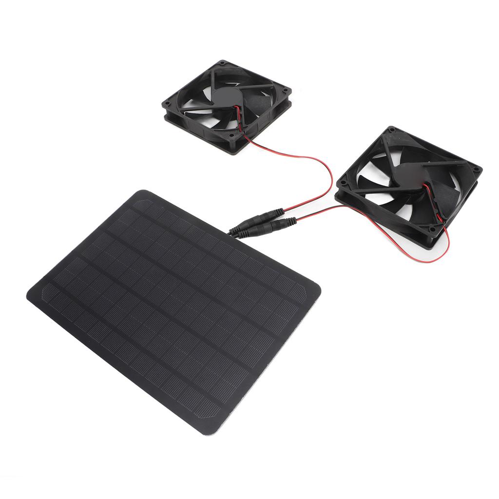 Solar Panel Fan Kit 12V 10W Portable Universal Energy Saving 4.7in Exhaust Fan for Greenhouses Pet H