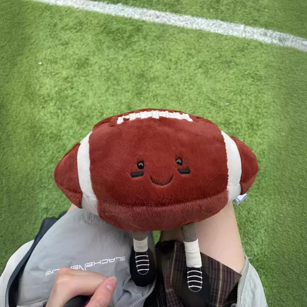 

Rugby Jellycat Plush Toy - Cute Doll, Popular Holiday Gift 18cm коричневый